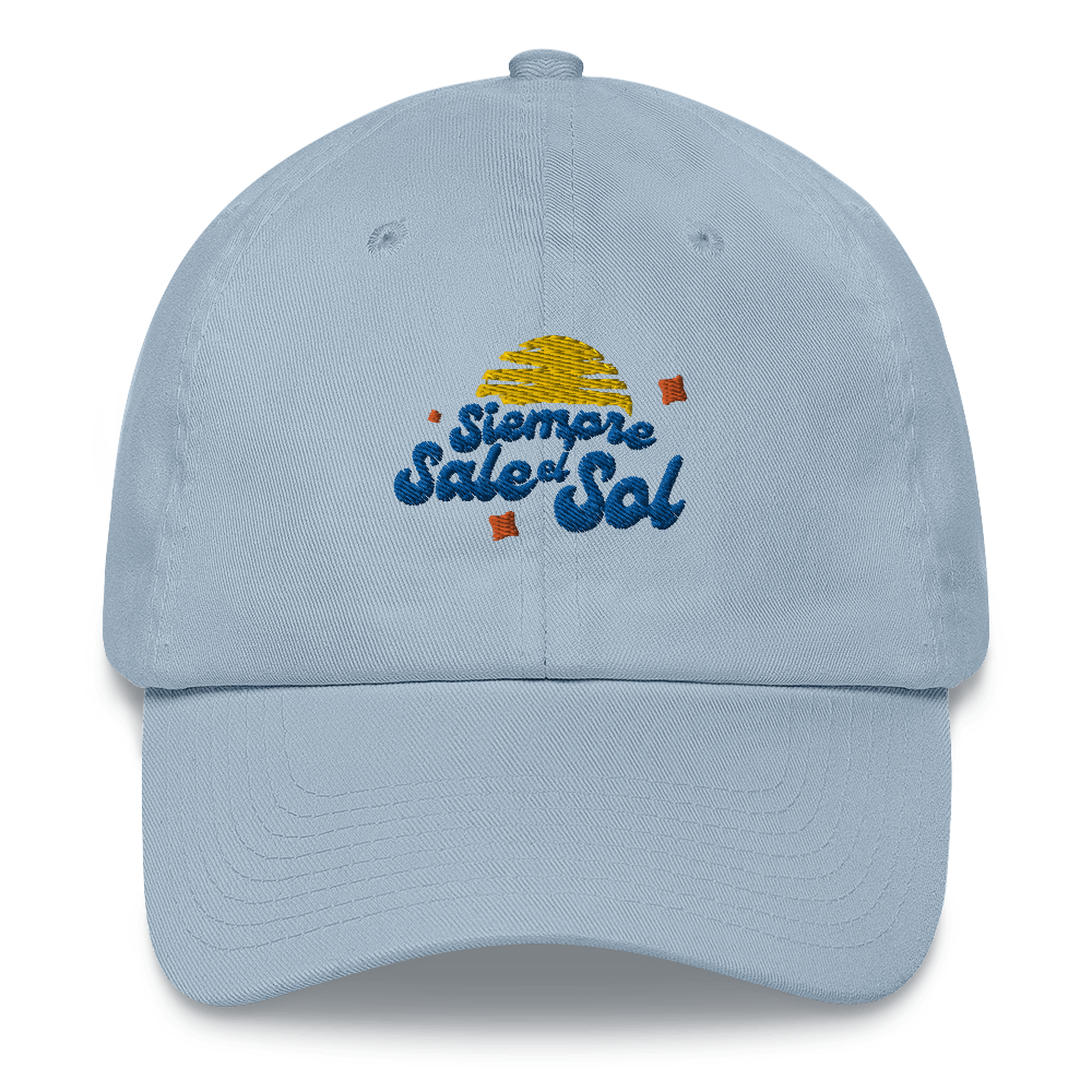 Gorra "Siempre sale el sol" en baby blue