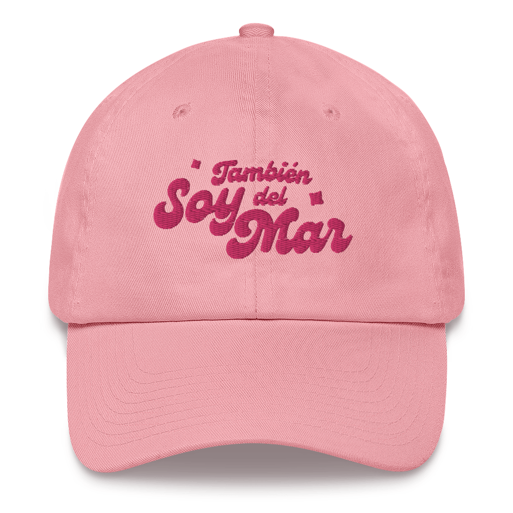 Gorra "También soy del mar" en pink sunset